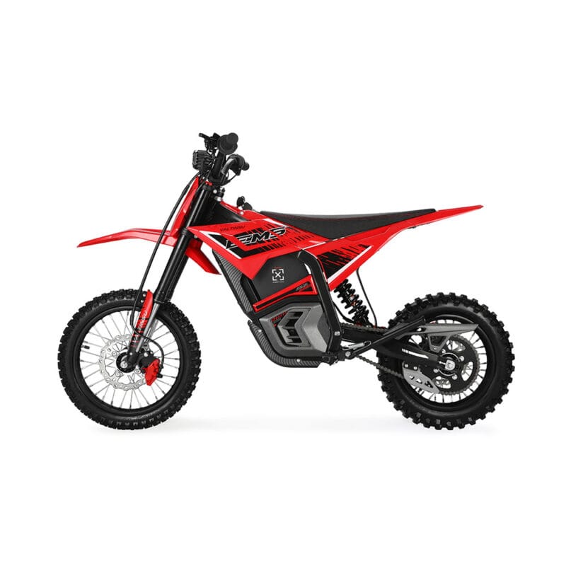 EM-5 Electric dirt bike red color side view